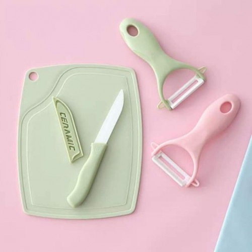 Cutting Board Or Chopping Board With Knife & Peeler